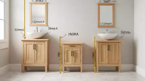 wymiary mebli łazienkowych
