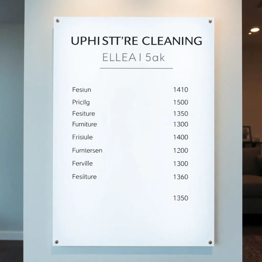 Cennik prania tapicerki meblowej