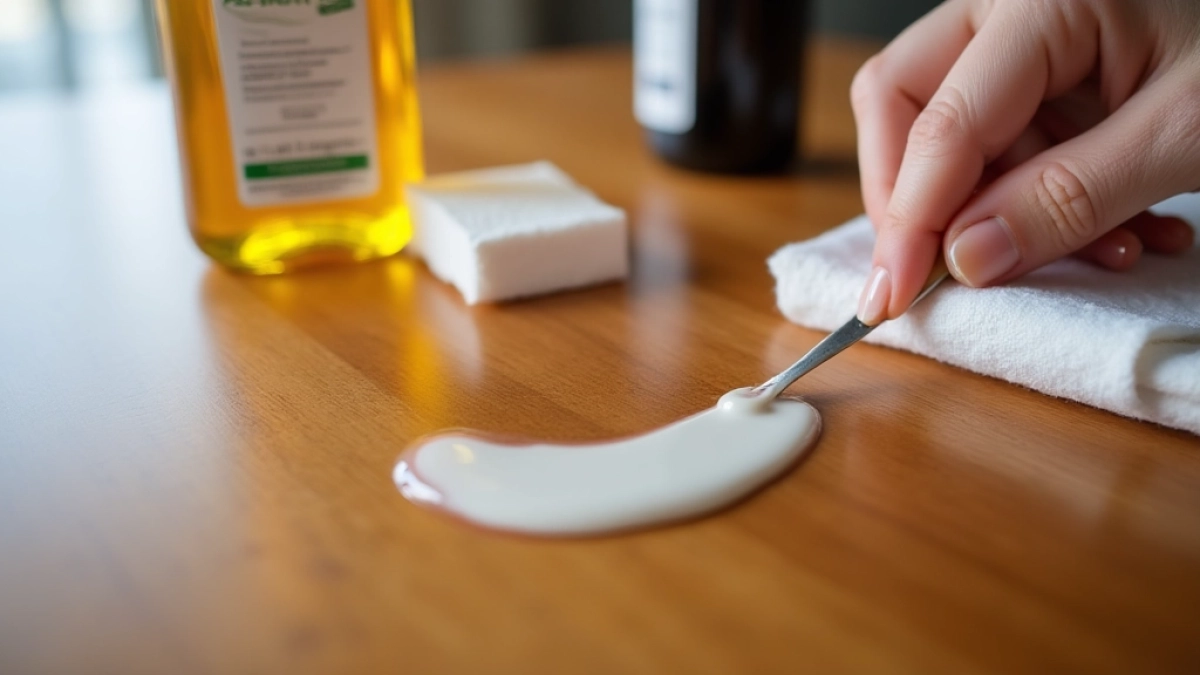 czym zmyć klej do tipsów z mebli