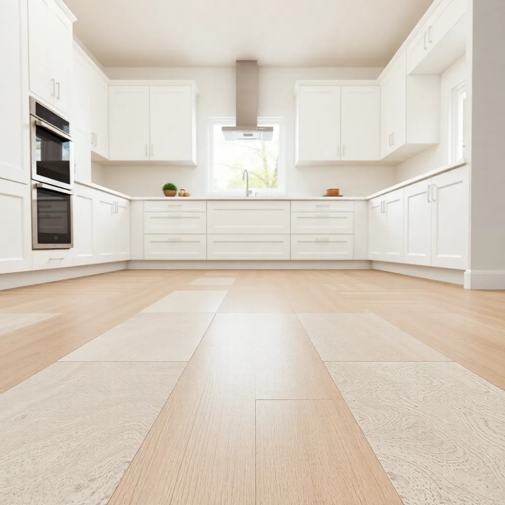 Jaka podłoga do białych mebli w kuchni