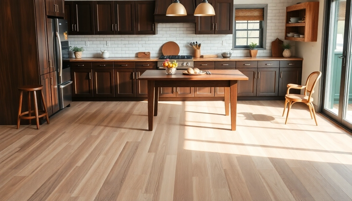 Jaka podłoga do drewnianych mebli w kuchni