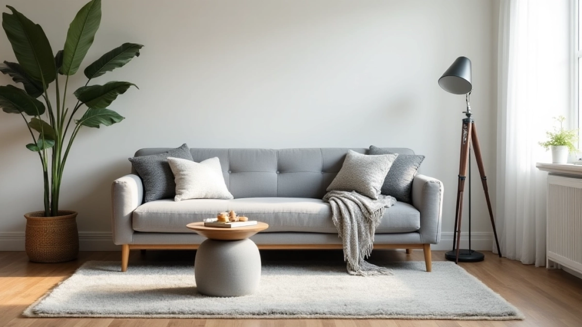 Jaki dywan do szarej kanapy i białych mebli