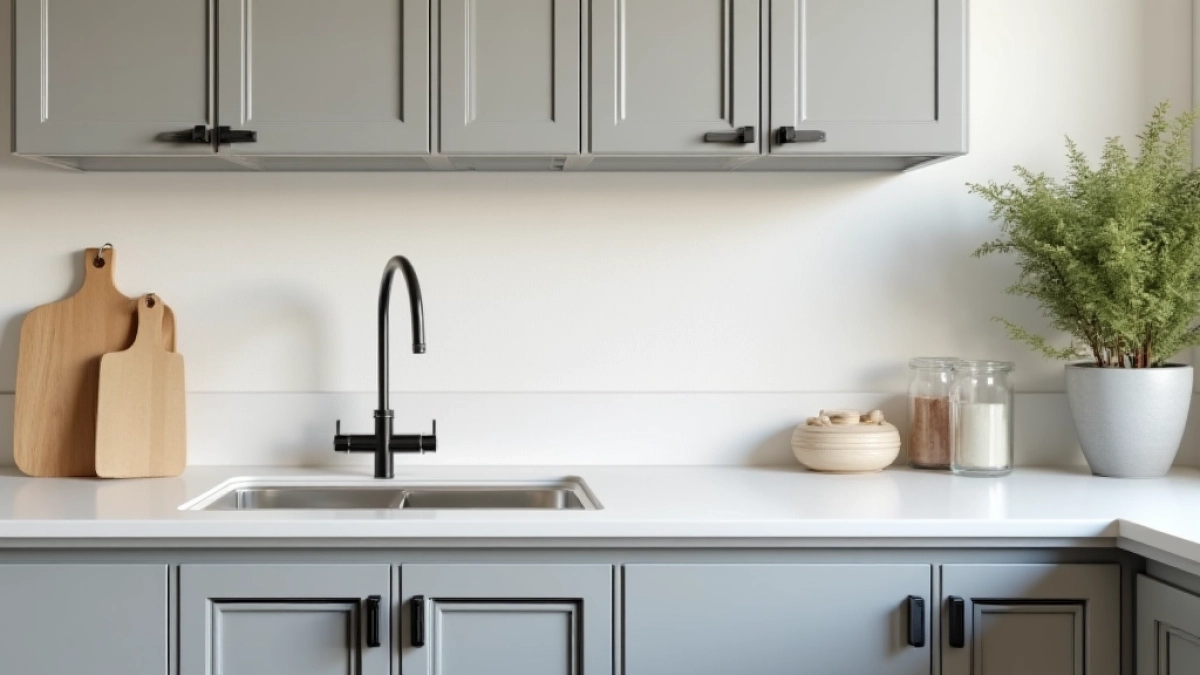 Jaki kolor blatu do szarych mebli kuchennych