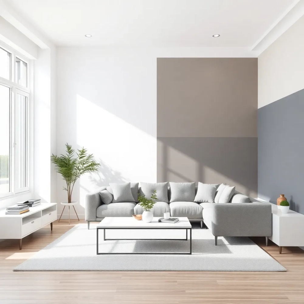 Jaki kolor ścian do białych mebli i szarej kanapy