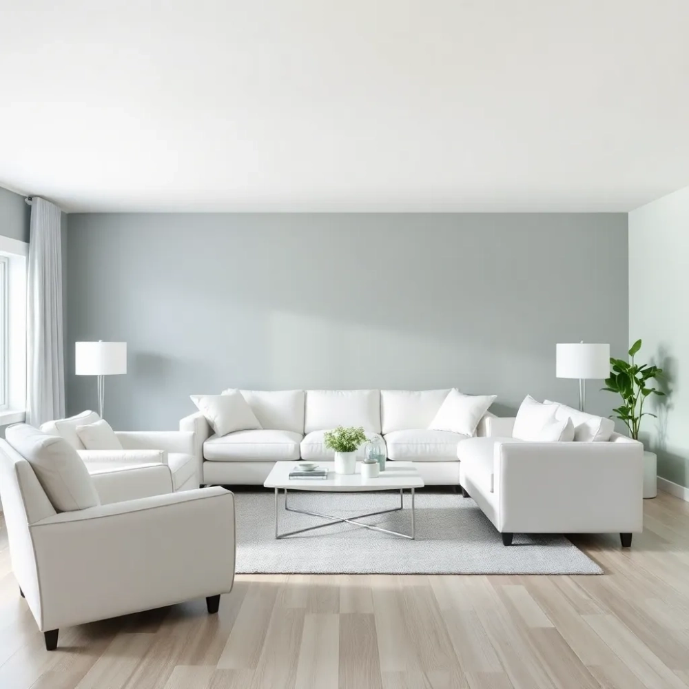Jaki kolor ścian do białych mebli w salonie