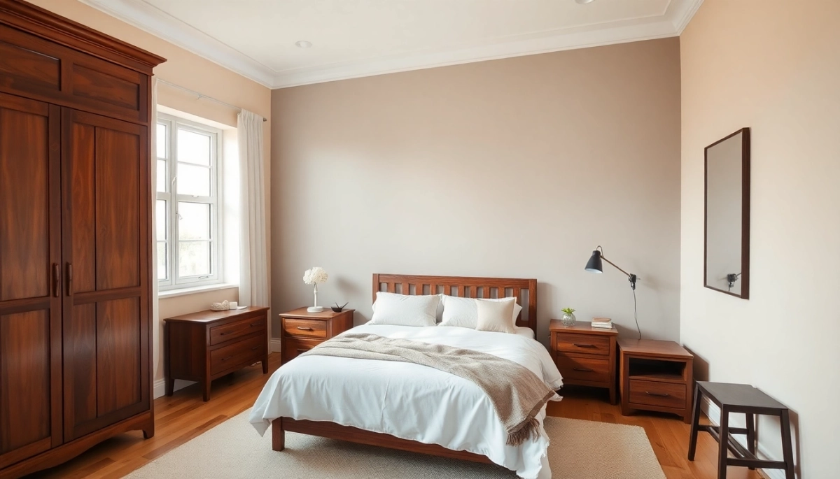 Jaki kolor ścian do brązowych mebli w sypialni
