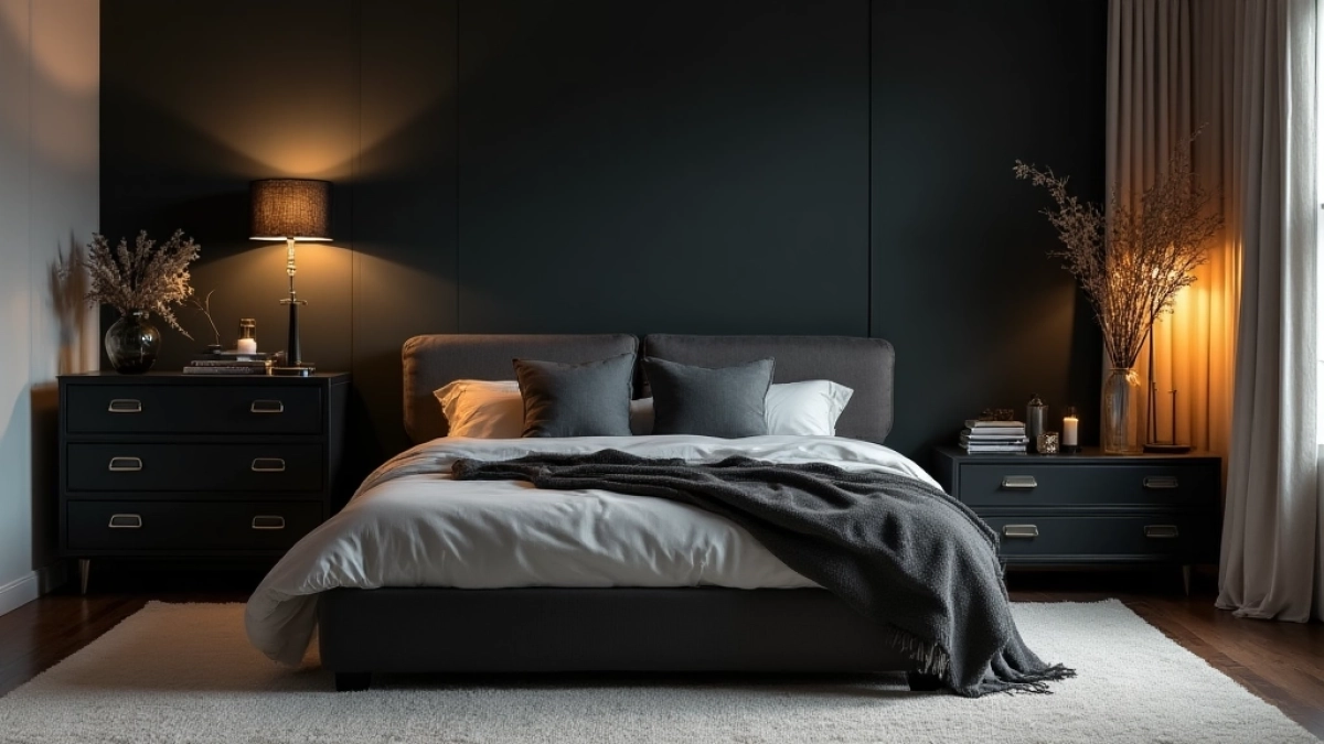 Jaki kolor ścian do czarnych mebli w sypialni