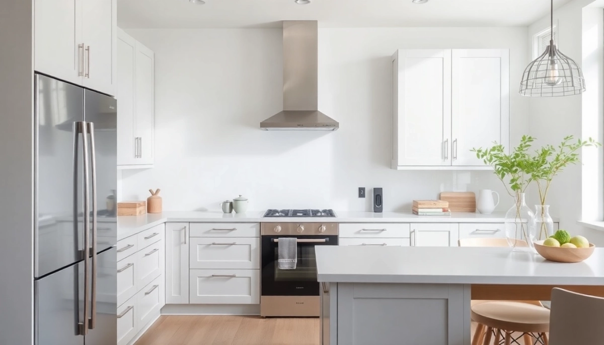 Jaki kolor ścian do jasno szarych mebli kuchennych