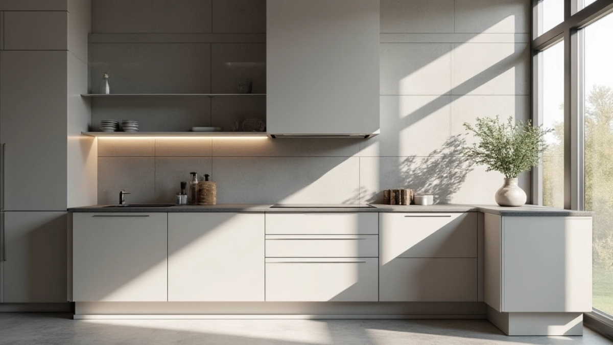 Jakie meble do szarych płytek w kuchni