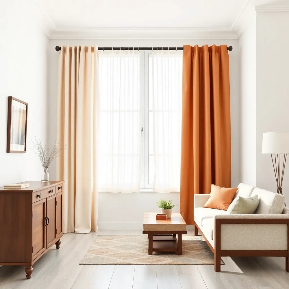 Jakie zasłony do białych ścian i brązowych mebli