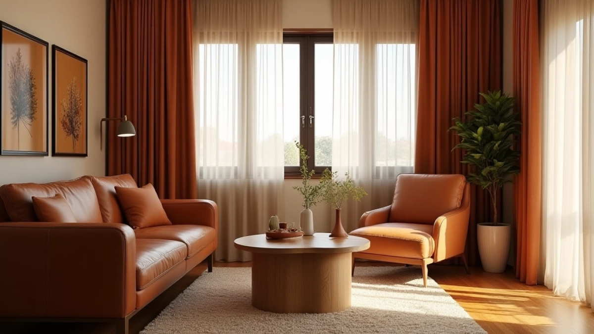 Jakie zasłony do brązowych mebli