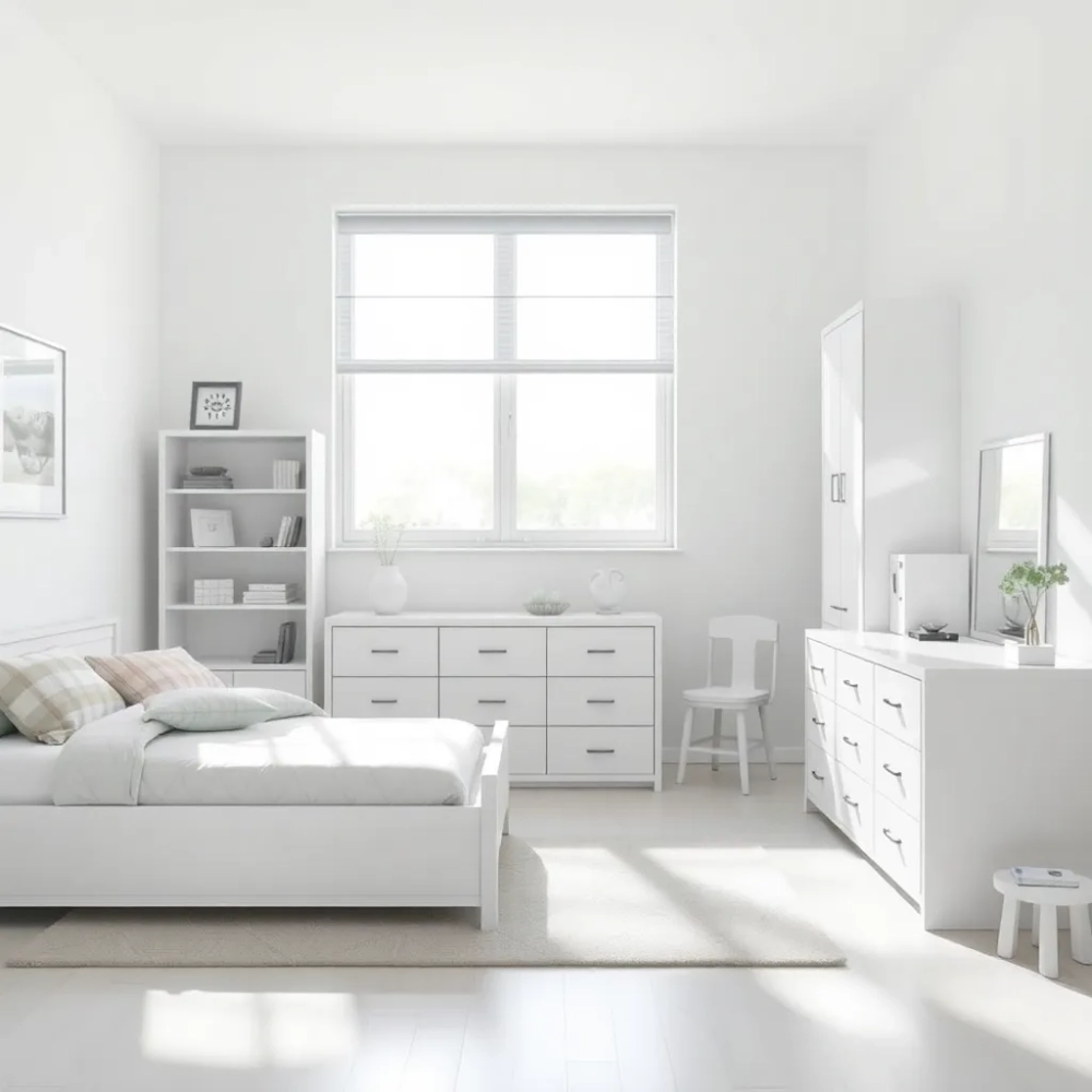 Meble biało szare dla chłopca