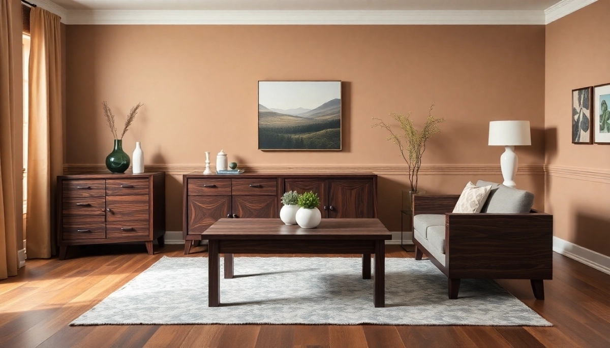 Meble ciemny orzech jaki kolor ścian