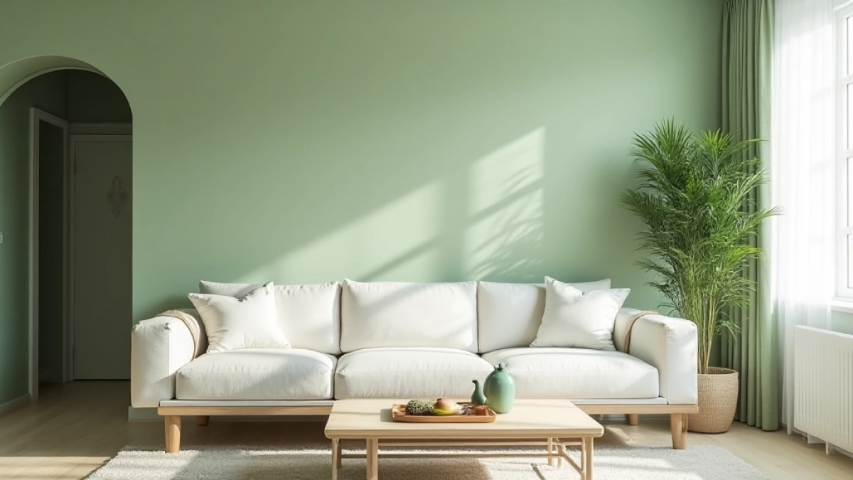 modne kolory ścian do jasnych mebli