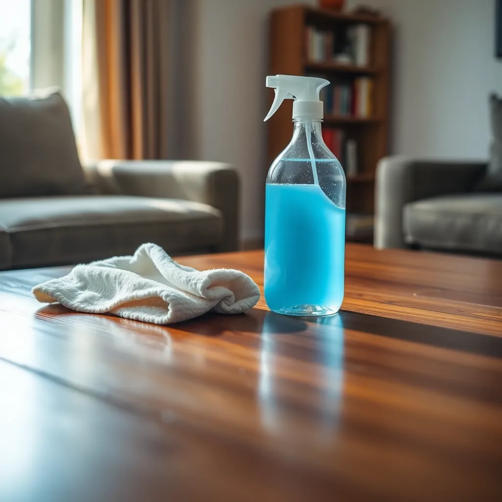 Mycie mebli płynem do płukania