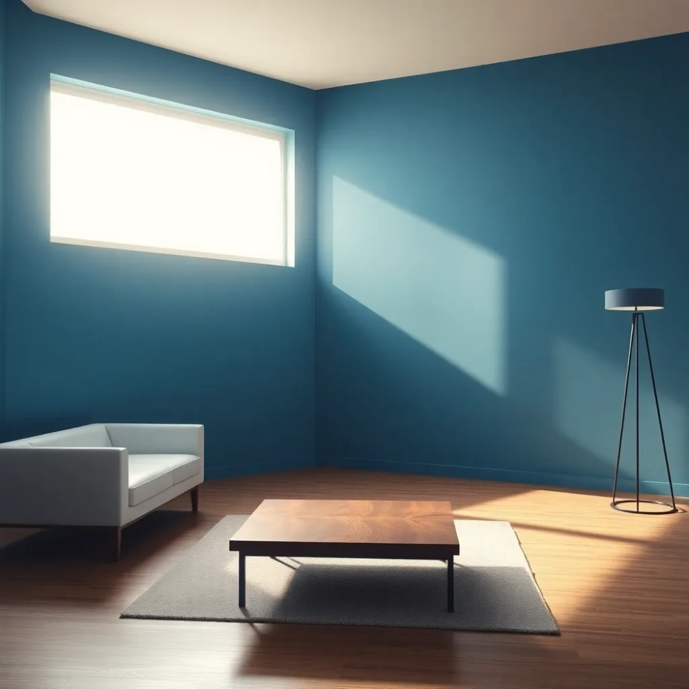 niebieskie ściany jakie meble