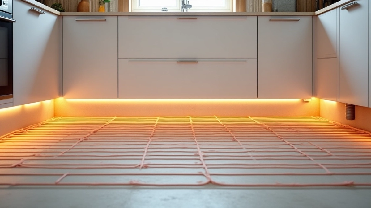 Ogrzewanie podłogowe w kuchni pod meblami