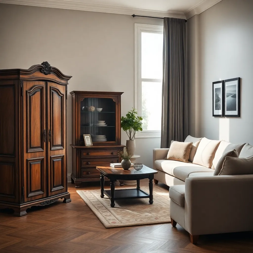 Połączenie mebli stylowych z nowoczesnymi