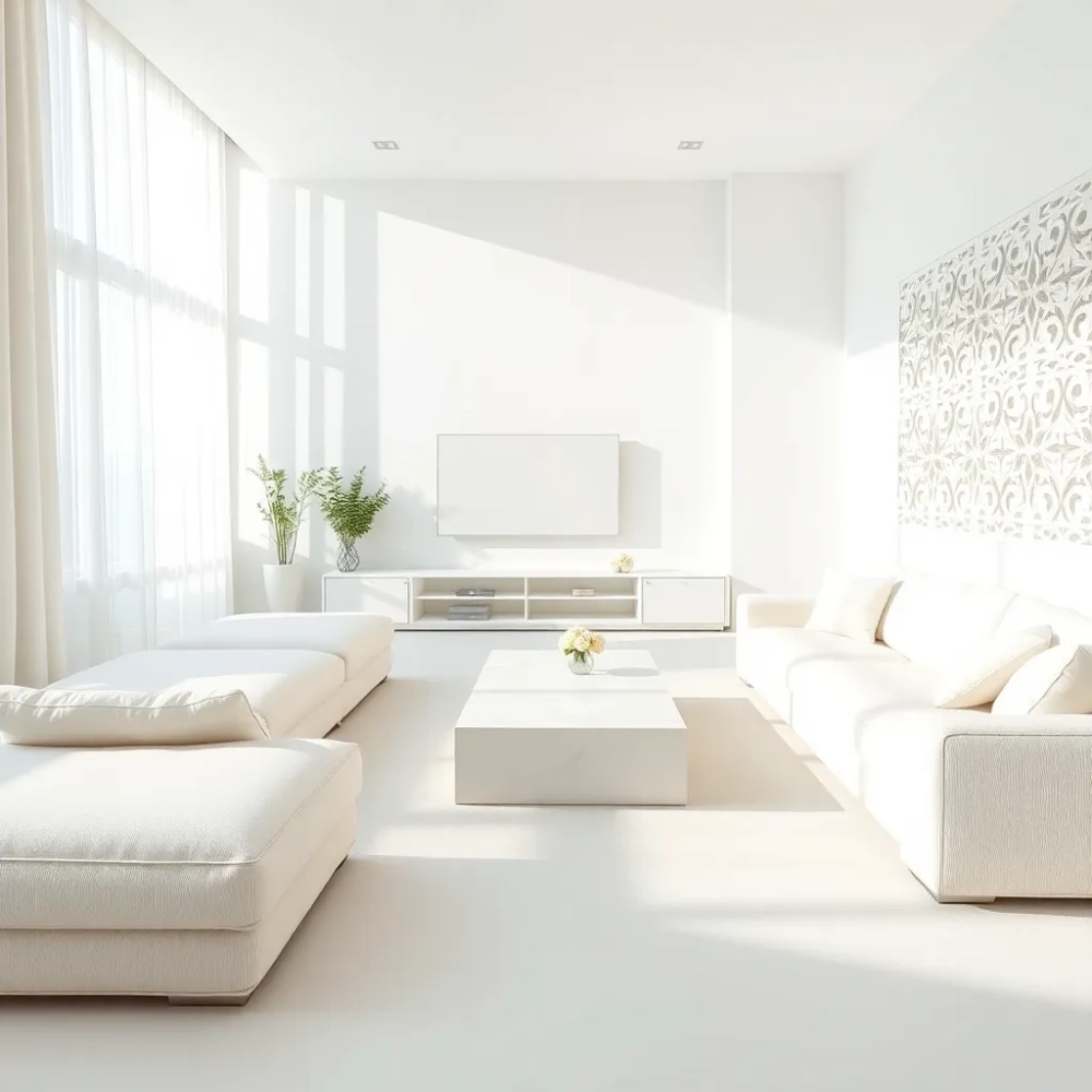 Salon z białymi meblami inspiracje