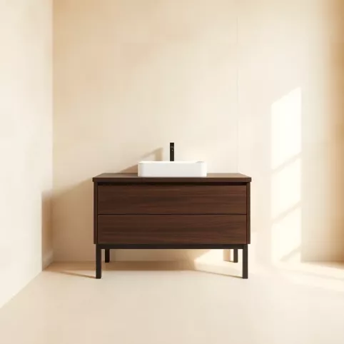 beżowa łazienka jakie meble