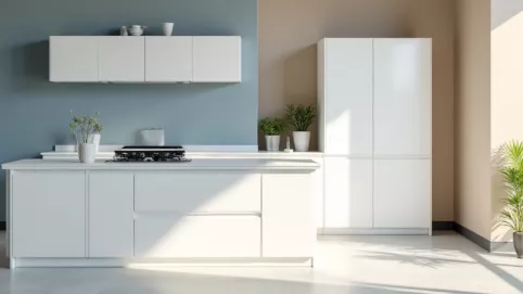 białe meble kuchenne a kolor ścian