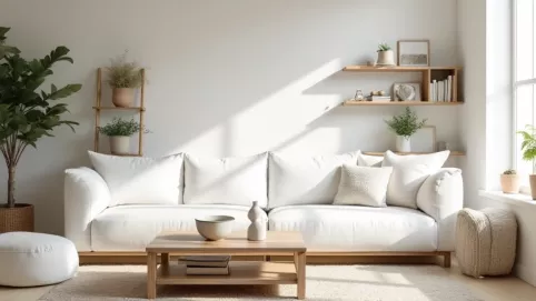 białe meble w salonie