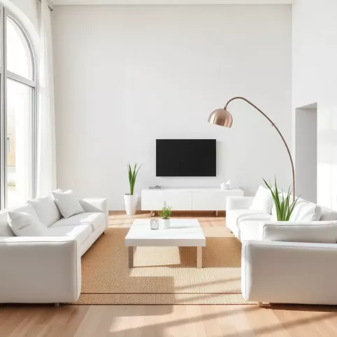 Białe meble w salonie aranżacje