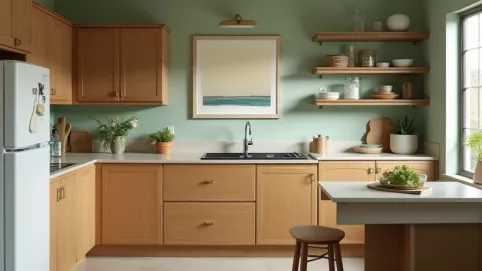 brązowe meble kuchenne jaki kolor ścian