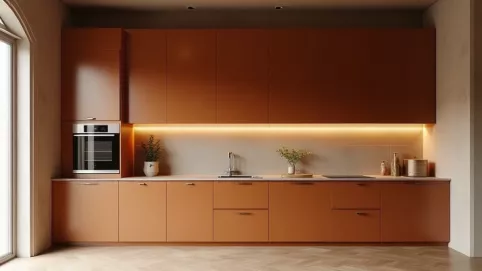 brązowe meble w kuchni jaki kolor ścian