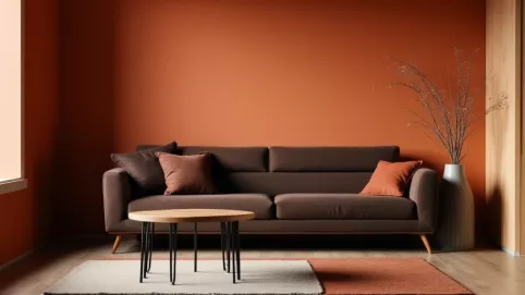 ciemny brąz meble jaki kolor ścian