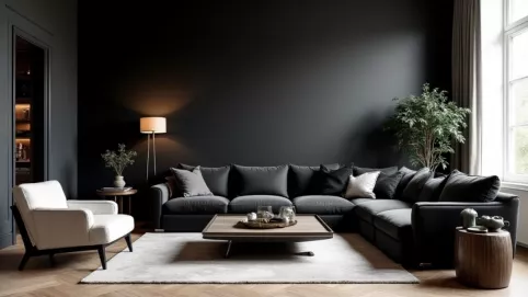 Jak rozjaśnić salon z ciemnymi meblami