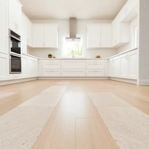 Jaka podłoga do białych mebli w kuchni