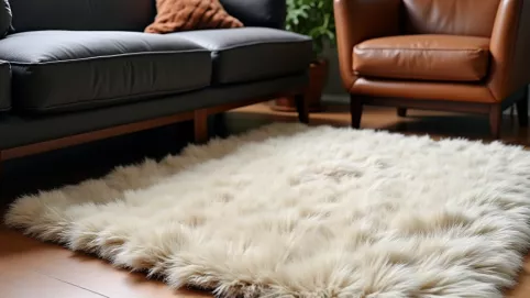 Jaki dywan do szarej kanapy i brązowych mebli