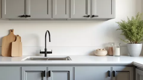 Jaki kolor blatu do szarych mebli kuchennych