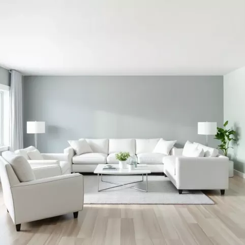 Jaki kolor ścian do białych mebli w salonie