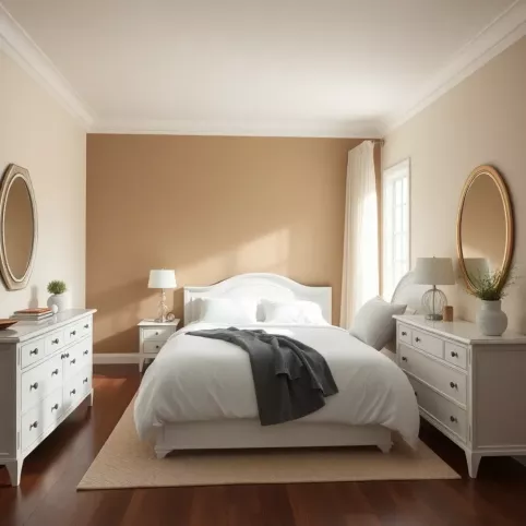 Jaki kolor ścian do białych mebli w sypialni