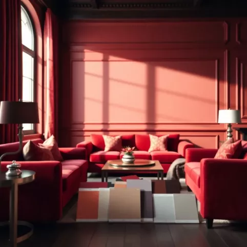 Jaki kolor ścian do czerwonych mebli