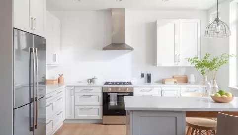 Jaki kolor ścian do jasno szarych mebli kuchennych