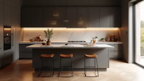 Jakie meble do ciemnej podłogi w kuchni