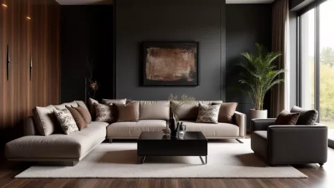 Jakie meble do ciemnej podłogi w salonie