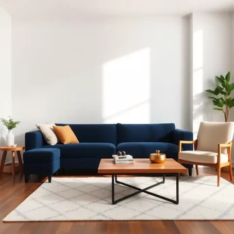 jakie meble do granatowej kanapy