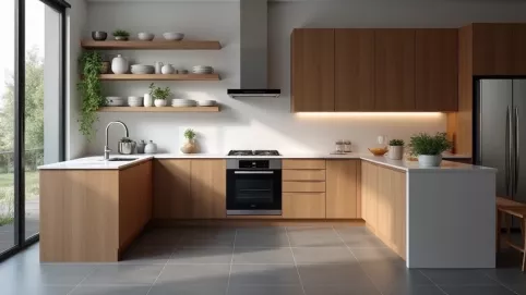 jakie meble kuchenne do szarej podłogi