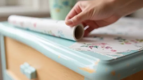 Klejenie tapety samoprzylepnej na meble