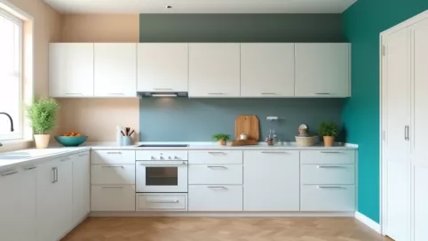 kolor ścian w kuchni do białych mebli