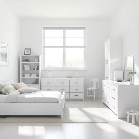 Meble biało szare dla chłopca