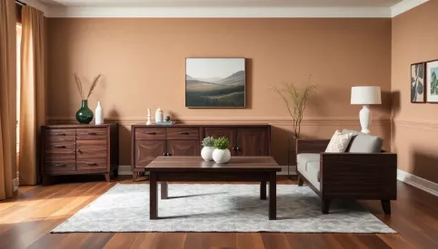 Meble ciemny orzech jaki kolor ścian