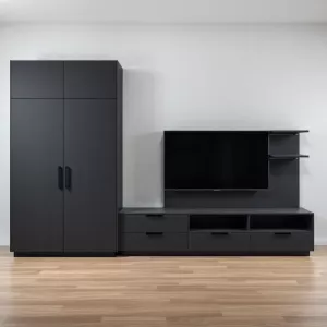 Nowoczesna meblościanka z szafą