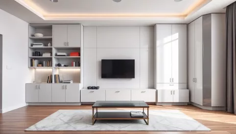 Nowoczesna pojemna meblościanka