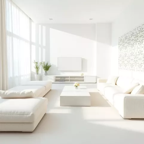 Salon z białymi meblami inspiracje