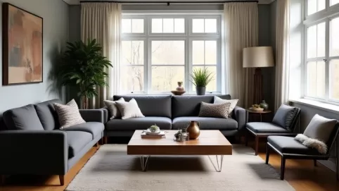 szary pokój jakie meble